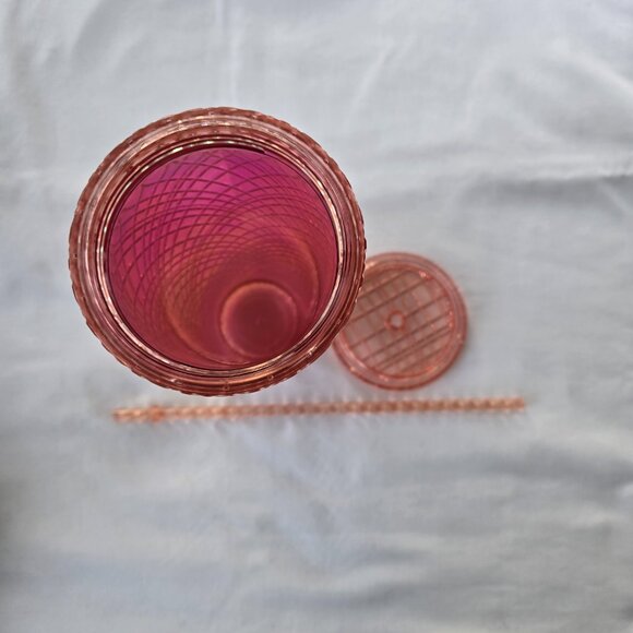 2021 Starbucks Rose Gold Jeweled Diamond Bling Tumbler 24oz - Picture 4 of 7